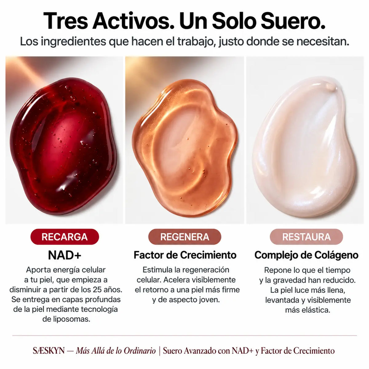 Sérum Reafirmante NAD+  Efecto Lifting, Luminosidad y Piel Más Firme